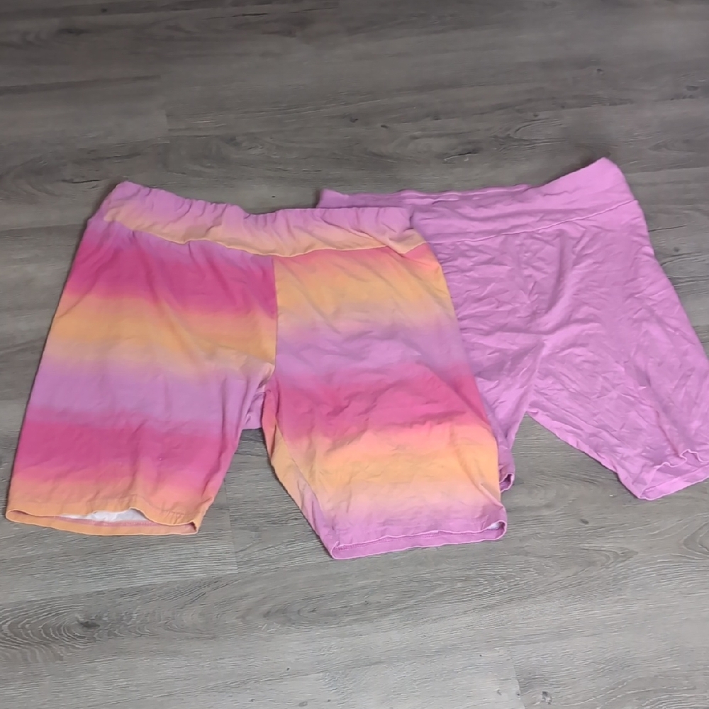Pink and Yellow Ombre Shorts Set